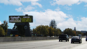 Rohnert Park Digital Billboard showing Friedman's Home Improvement ad
